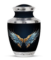 Wings Blue Theme Large Urn 10 Inch