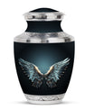 Wings Blue Theme Large Urn 10 Inch