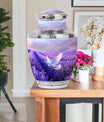 White Dove On Purple Theme Large Urn With 1 Keepsake Urn