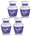 White Dove On Purple Theme 3 Inch Keepsake Pack of 4