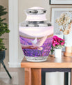White Dove On Purple Theme Large Urn With 1 Keepsake Urn