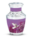 White Dove On Purple Theme 3 Inch Keepsake