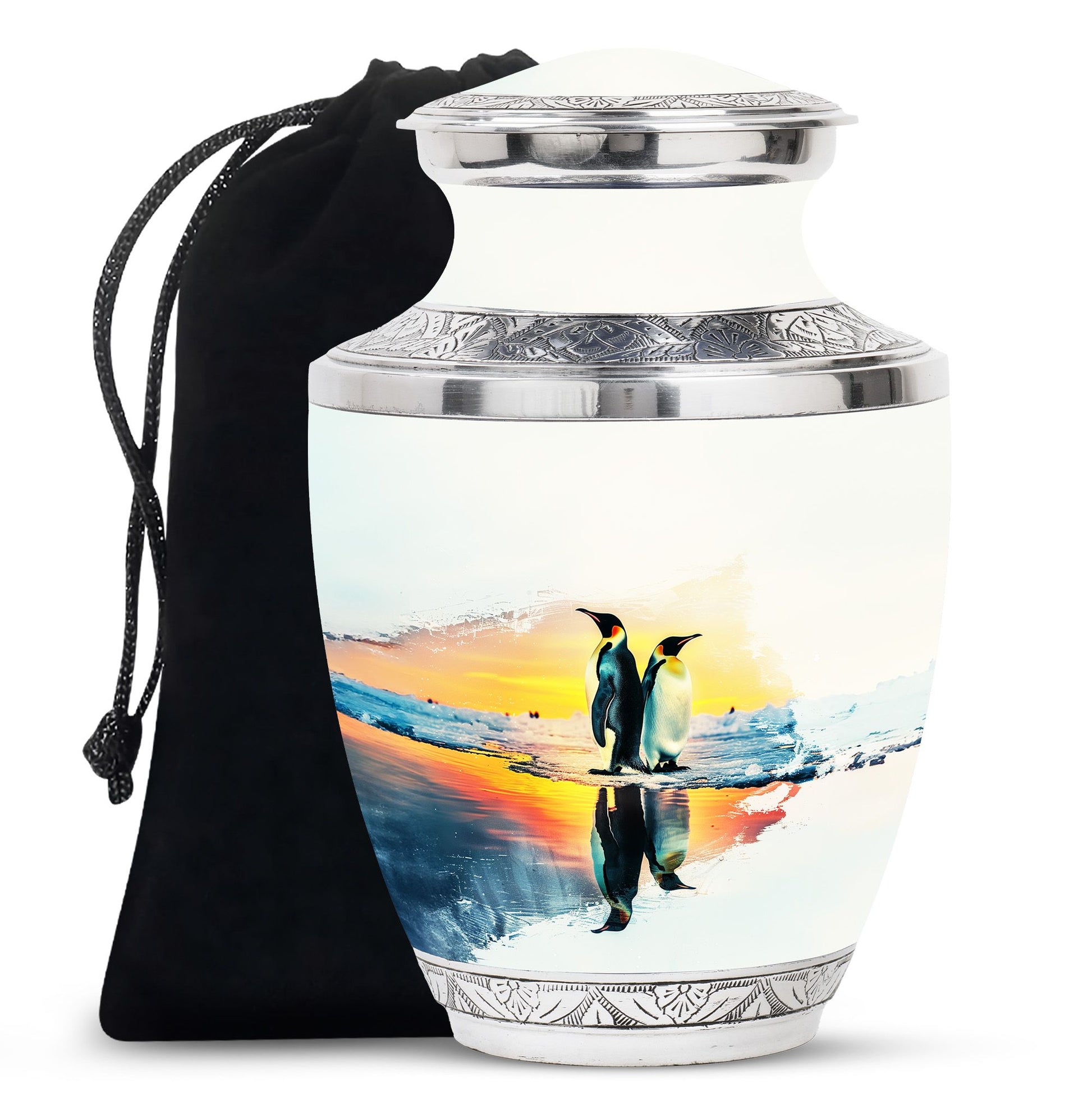 Penguin Theme Large Urn 10 Inch