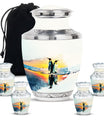 Penguin Theme Large Urn With 4 Keepsake Urn