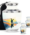 Penguin Theme Large Urn With 2 Keepsake Urn