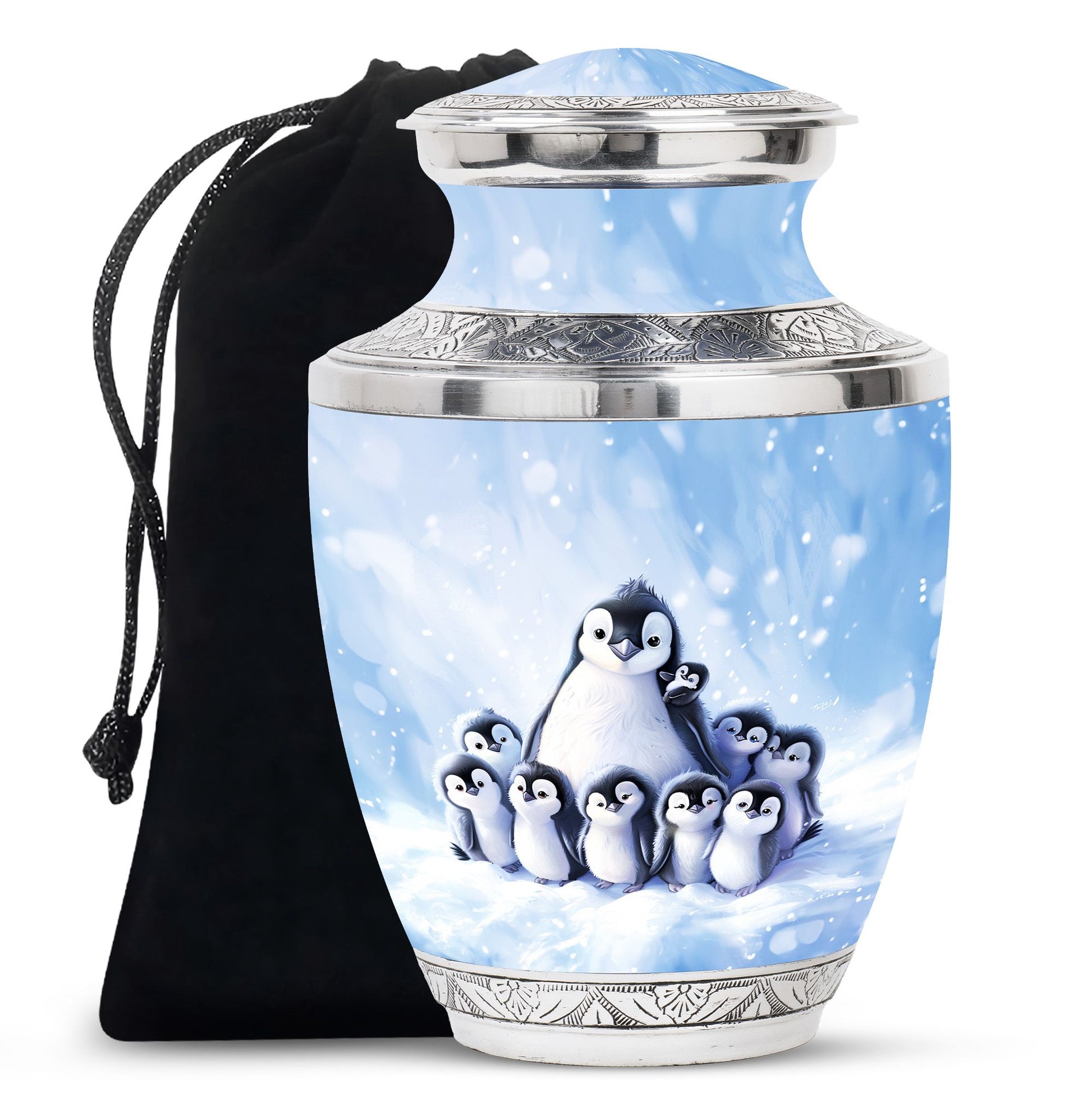 Penguin Theme Large Urn 10 Inch