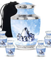 Penguin Theme Large Urn With 4 Keepsake Urn