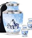 Penguin Theme Large Urn With 2 Keepsake Urn