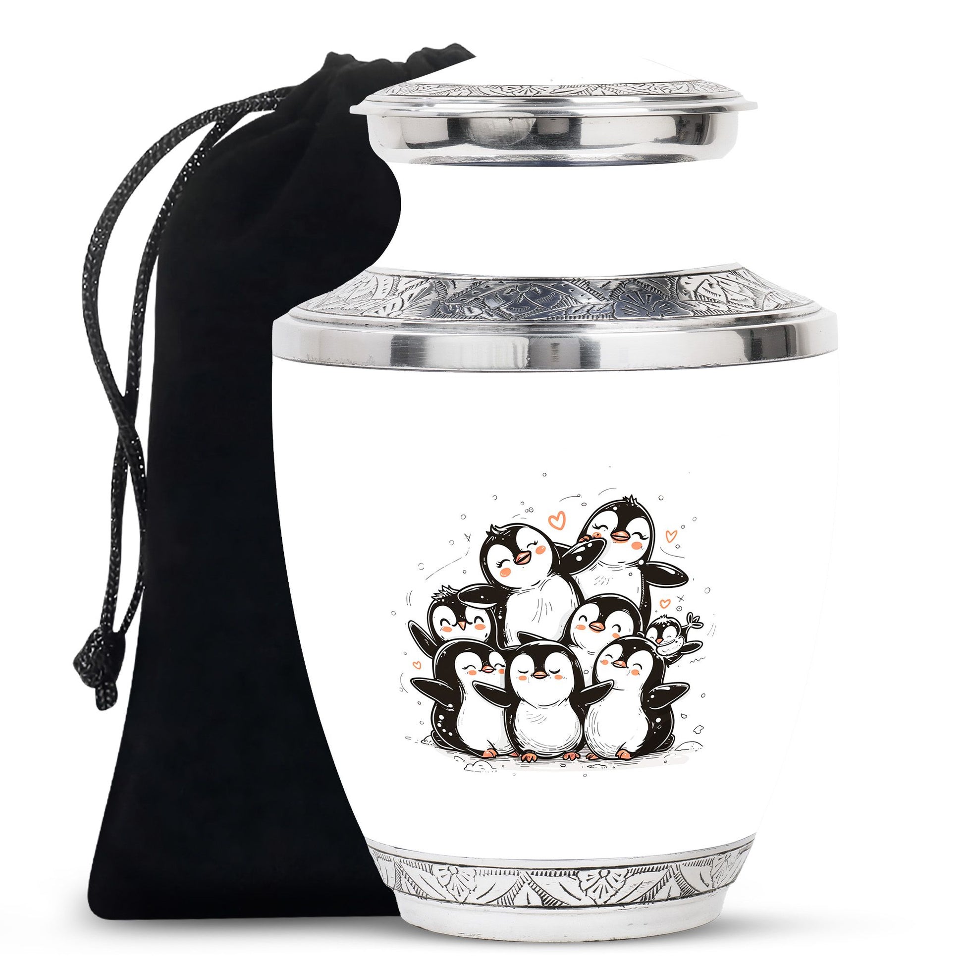 Penguin Theme Large Urn 10 Inch