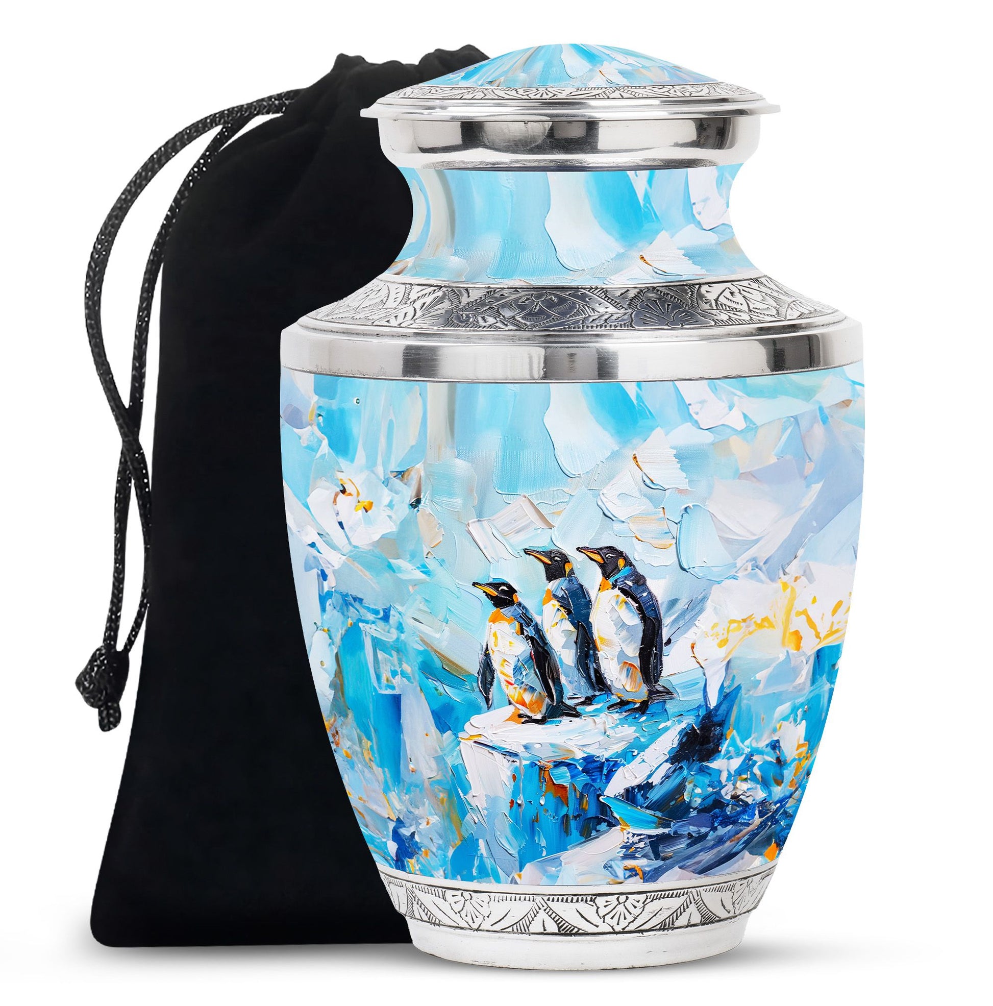 Penguin Theme Large Urn 10 Inch