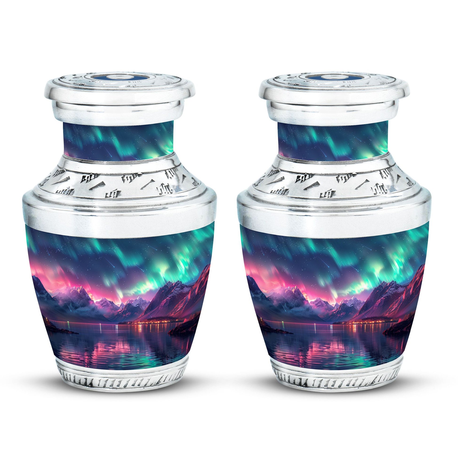 Aurora Borealis Theme 3 Inch Keepsake Pack of 2
