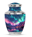 Aurora Borealis Theme Large Urn 10 Inch