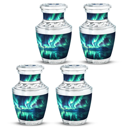 Aurora Borealis Borealis Theme 3 Inch Keepsake Pack of 4