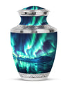 Aurora Borealis Borealis Theme Large Urn 10 Inch