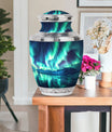 Aurora Borealis Borealis Theme Large Urn With 1 Keepsake Urn