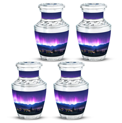 Aurora Borealis Theme 3 Inch Keepsake Pack of 4