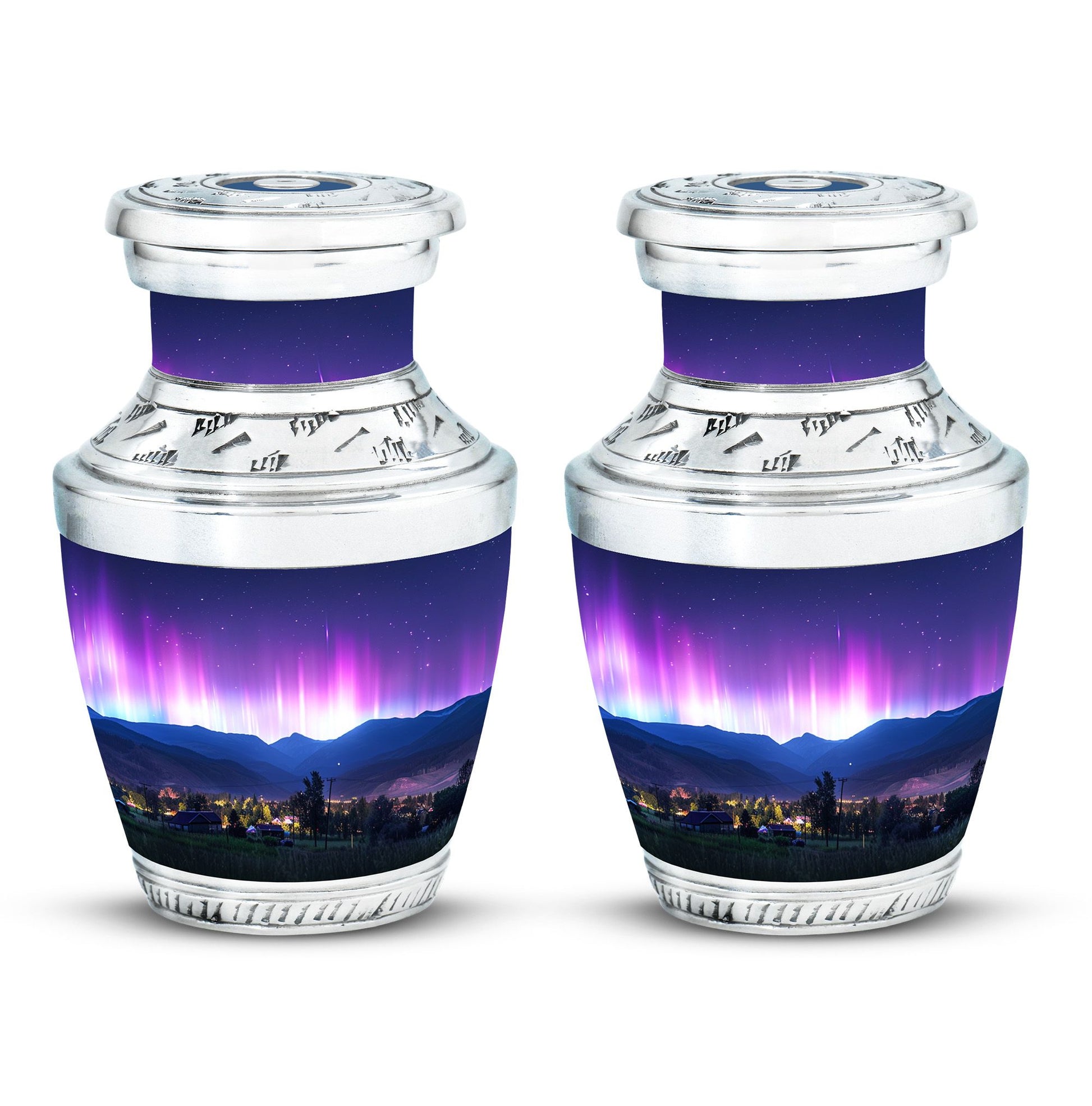 Aurora Borealis Theme 3 Inch Keepsake Pack of 2