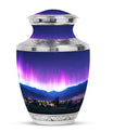 Aurora Borealis Theme Large Urn 10 Inch