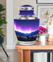 Aurora Borealis Theme Large Urn With 1 Keepsake Urn