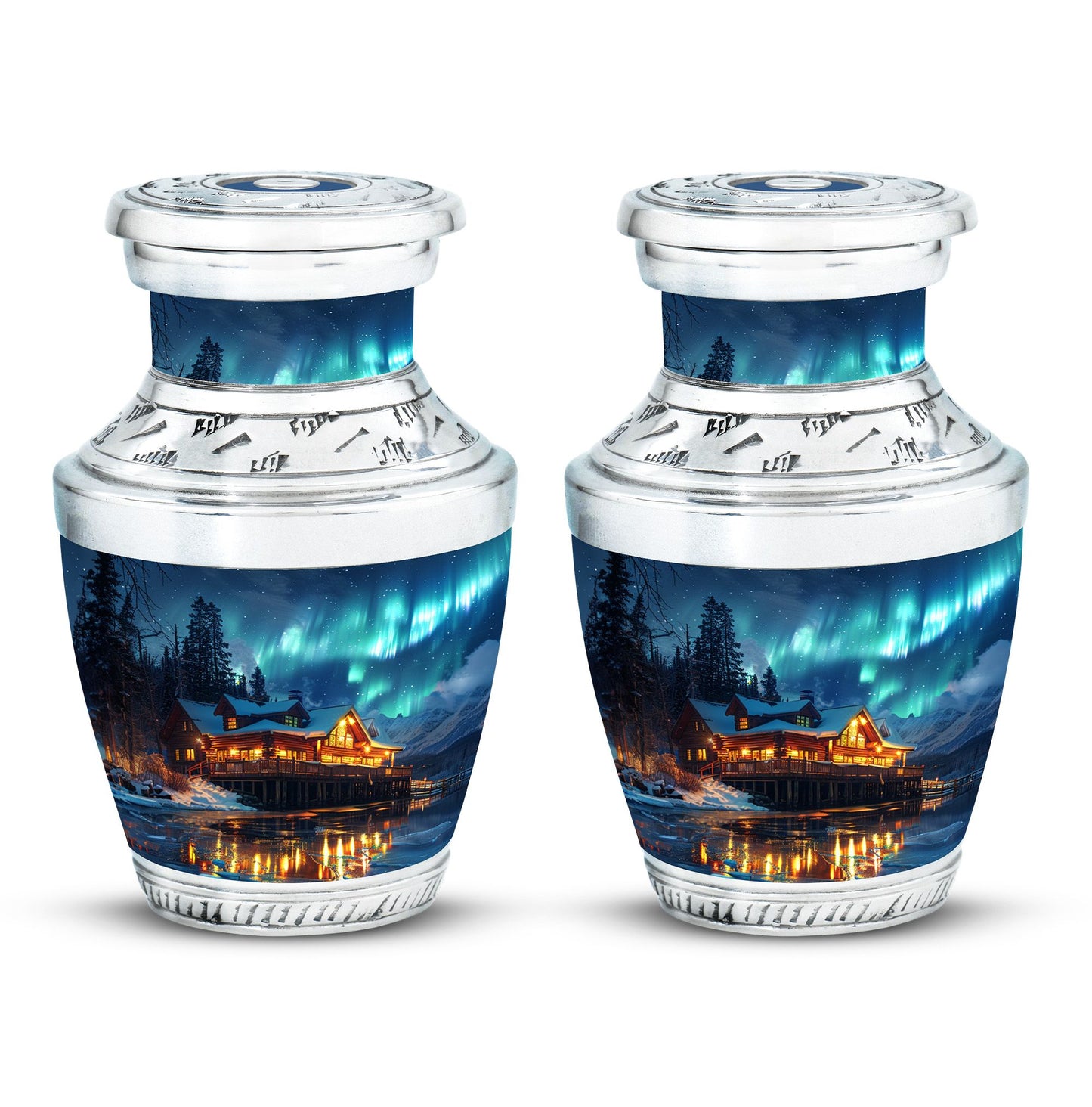 Aurora Borealis Borealis Theme 3 Inch Keepsake Pack of 2