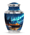 Aurora Borealis Borealis Theme Large Urn 10 Inch