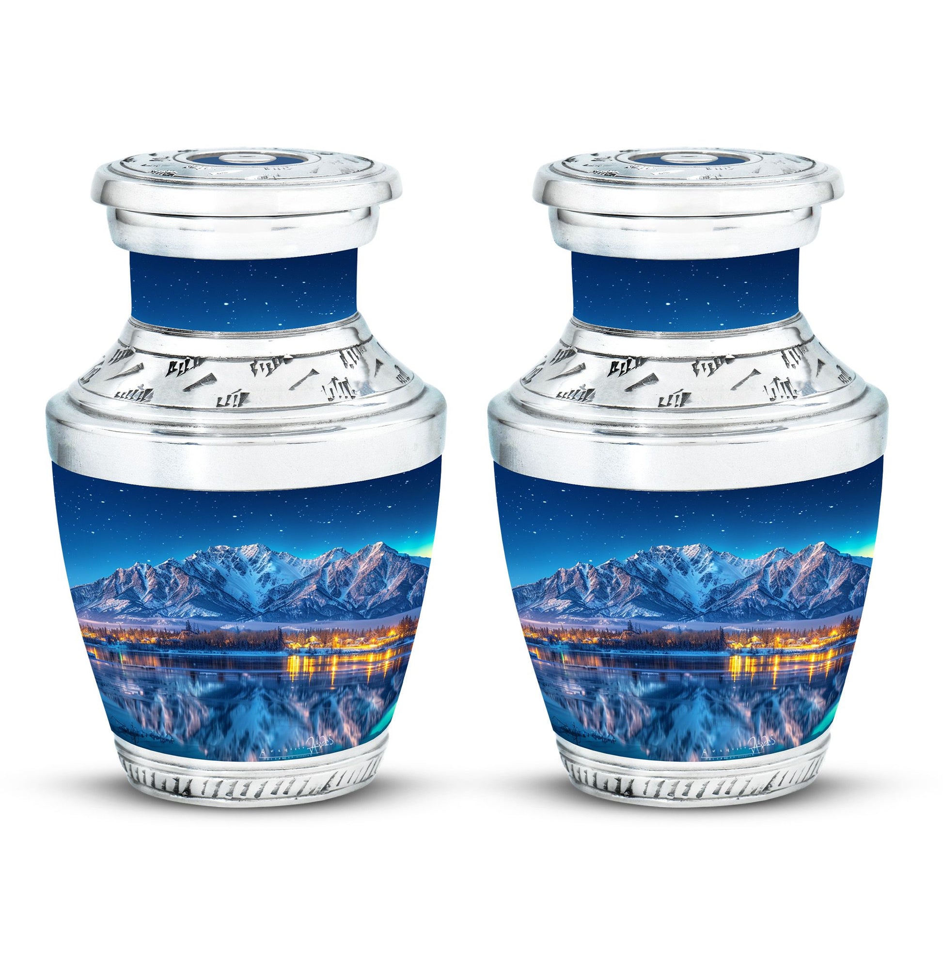 Aurora Borealis Theme 3 Inch Keepsake Pack of 2