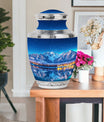 Aurora Borealis Theme Large Urn With 1 Keepsake Urn