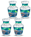 Aurora Borealis Theme 3 Inch Keepsake Pack of 4