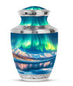 Aurora Borealis Theme Large Urn 10 Inch