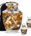 Fox Theme Large Urn With 2 Keepsake Urn