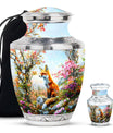 Fox Theme Large Urn With 1 Keepsake Urn