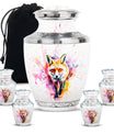 Fox Theme Large Urn With 4 Keepsake Urn