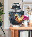 Basketball Theme Large Urn With 1 Keepsake Urn