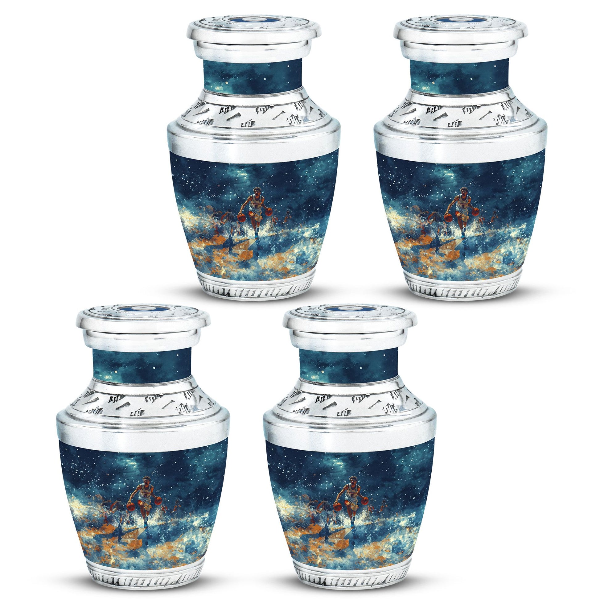 Basketball Theme 3 Inch Keepsake Pack of 4