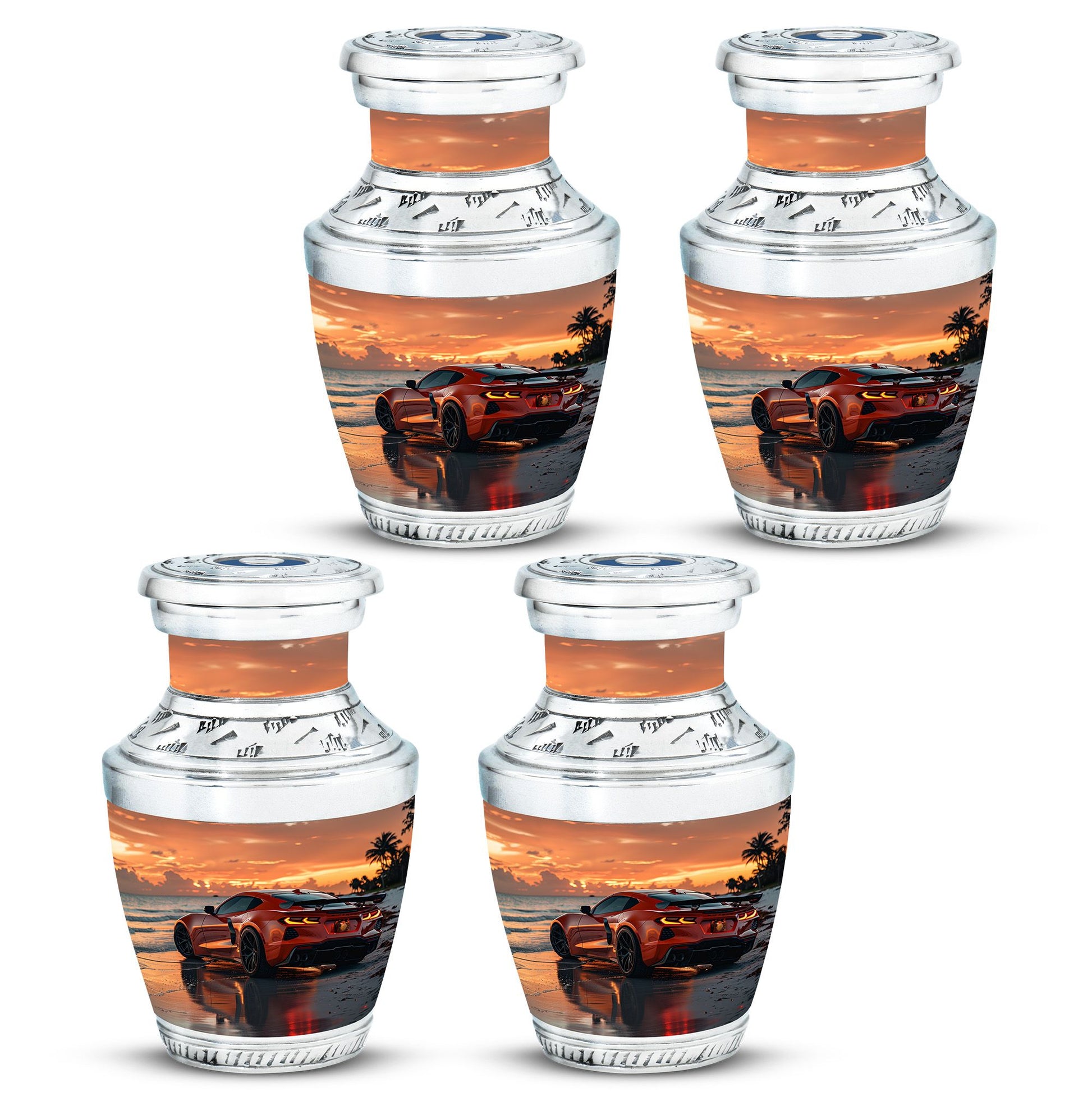 Car Theme 3 Inch Keepsake Pack of 4