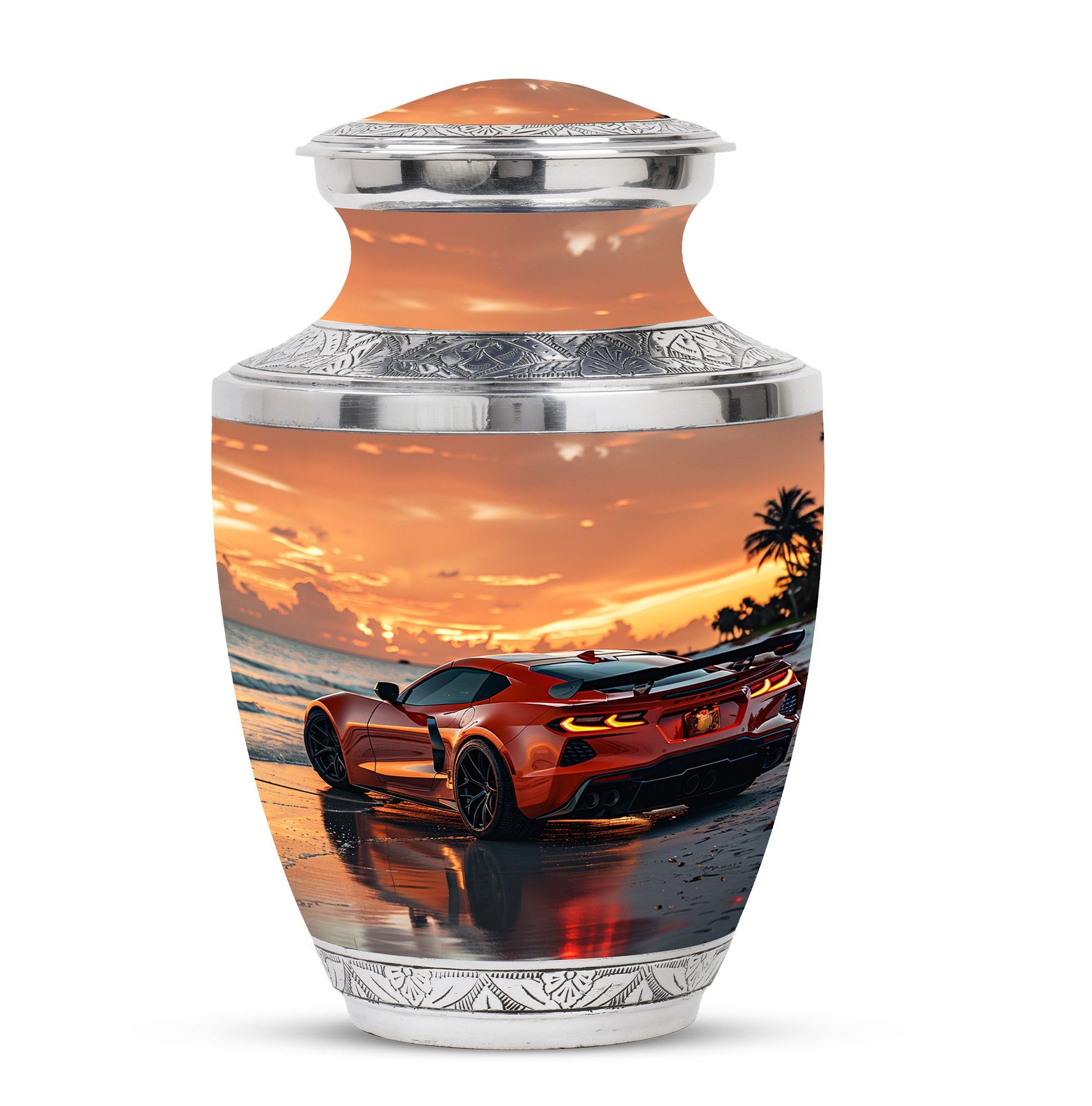 Car Theme Large Urn 10 Inch