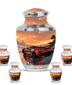 Car Theme Large Urn With 4 Keepsake Urn