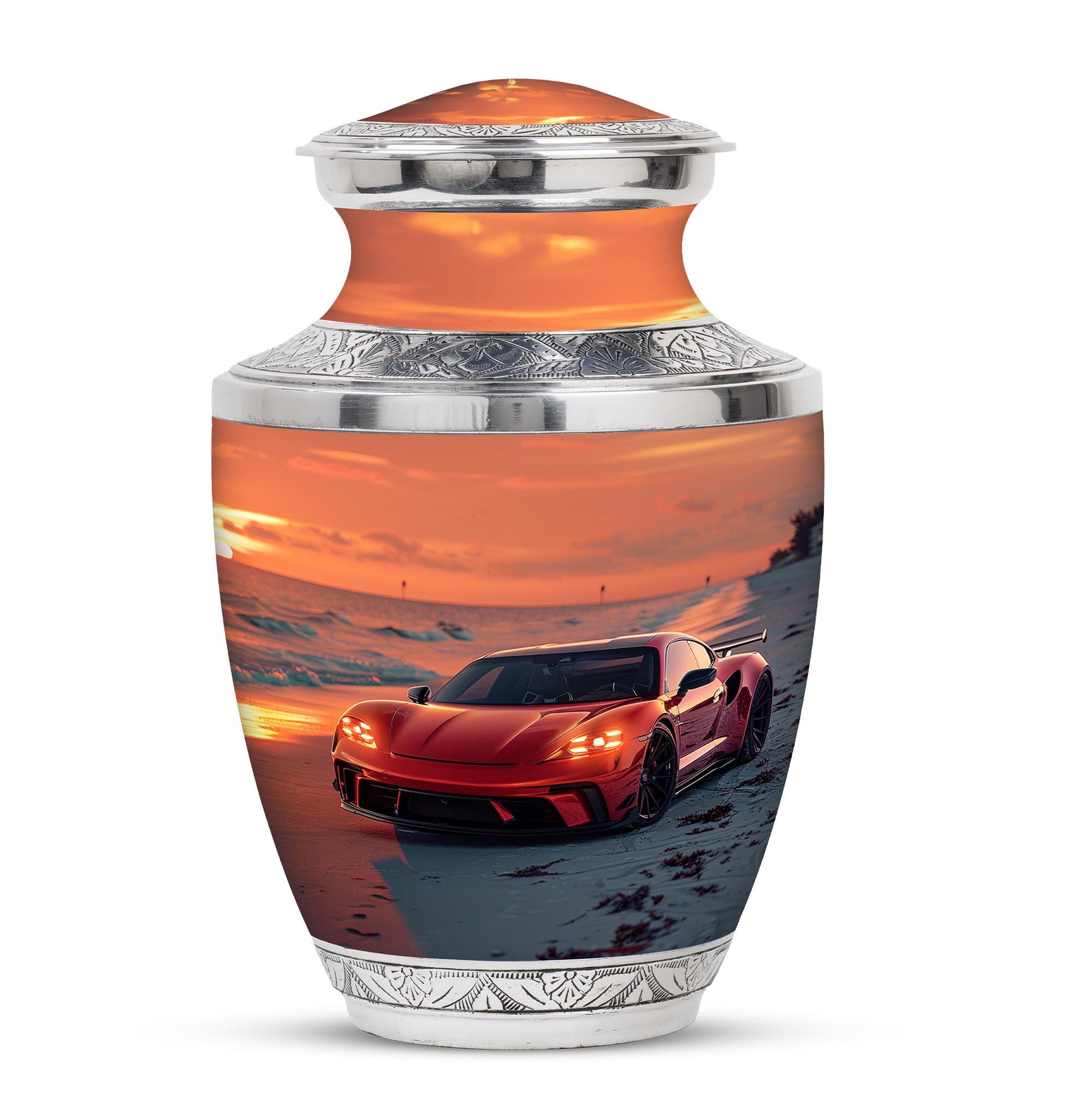 Car Theme Large Urn 10 Inch