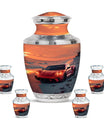 Car Theme Large Urn With 4 Keepsake Urn