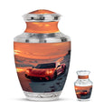 Car Theme Large Urn With 1 Keepsake Urn