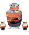 Car Theme Large Urn With 2 Keepsake Urn