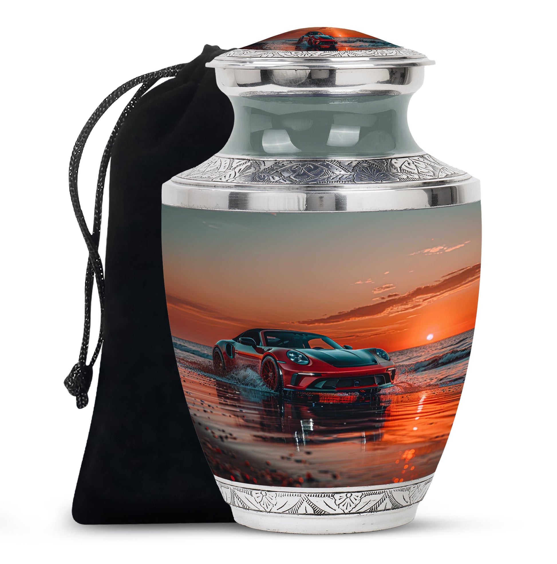 Sports Cremation Urn Adult Male - Racing Car Urn For Adult Male