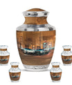 Car Theme Large Urn With 4 Keepsake Urn