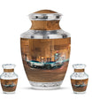 Car Theme Large Urn With 2 Keepsake Urn