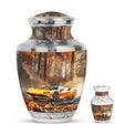 Car Theme Large Urn With 1 Keepsake Urn