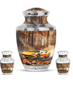 Car Theme Large Urn With 2 Keepsake Urn
