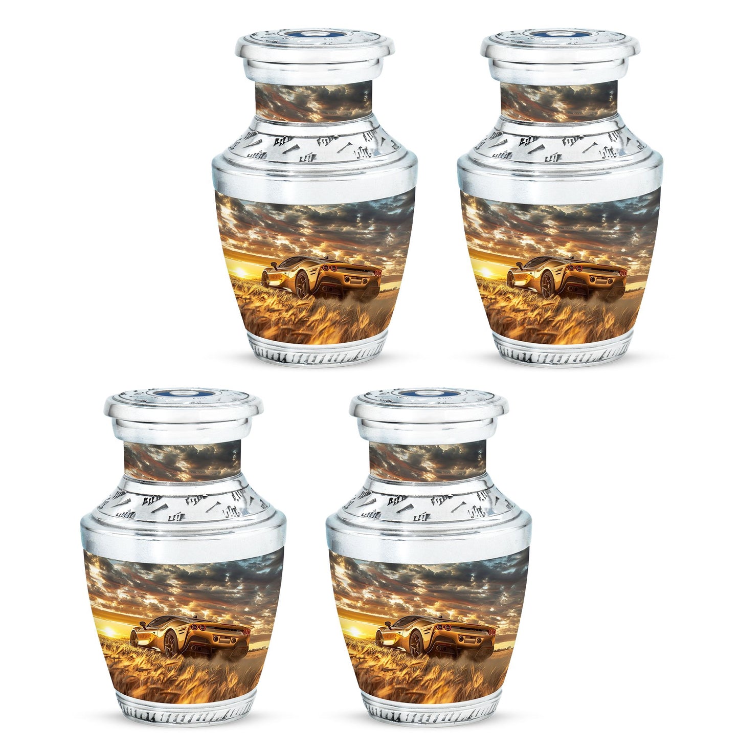 Car Theme 3 Inch Keepsake Pack of 4