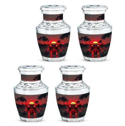 Car Theme Large Urn With 4 Keepsake Urn