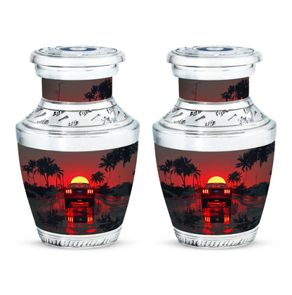 Car Theme Large Urn With 2 Keepsake Urn
