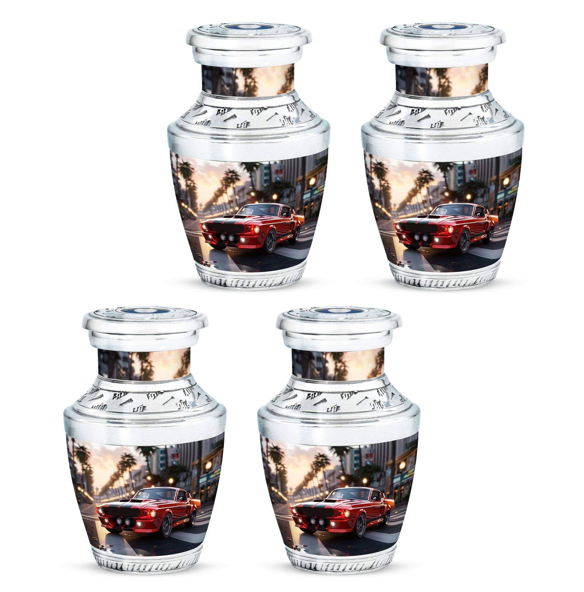 Car Theme 3 Inch Keepsake Pack of 4